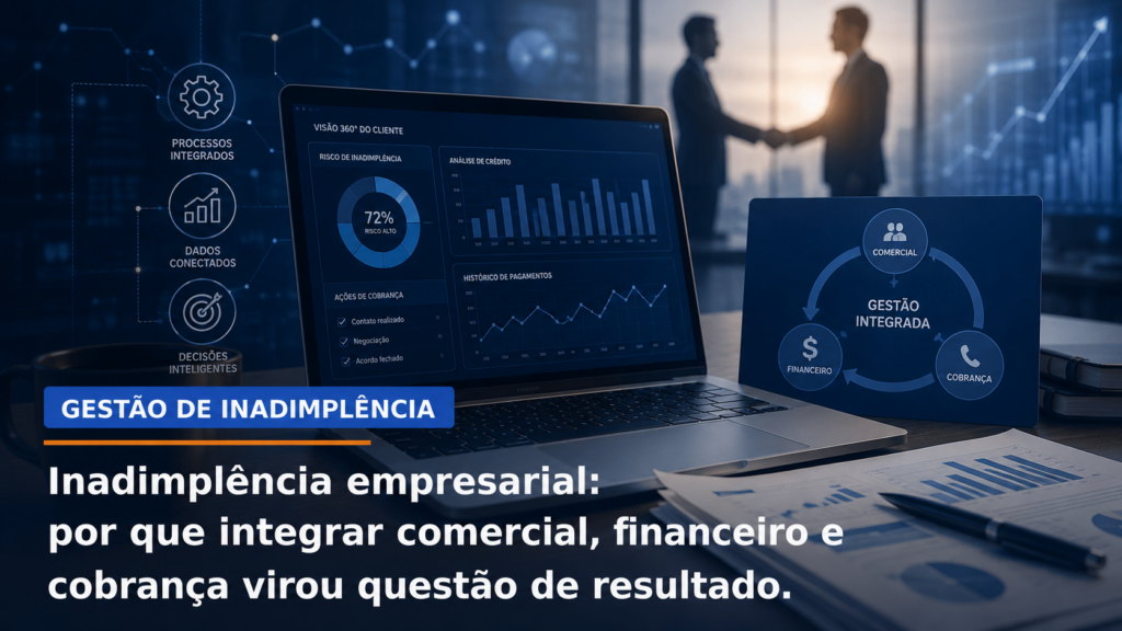 Inadimplência empresarial: por que integrar comercial, financeiro e cobrança virou questão de resultado