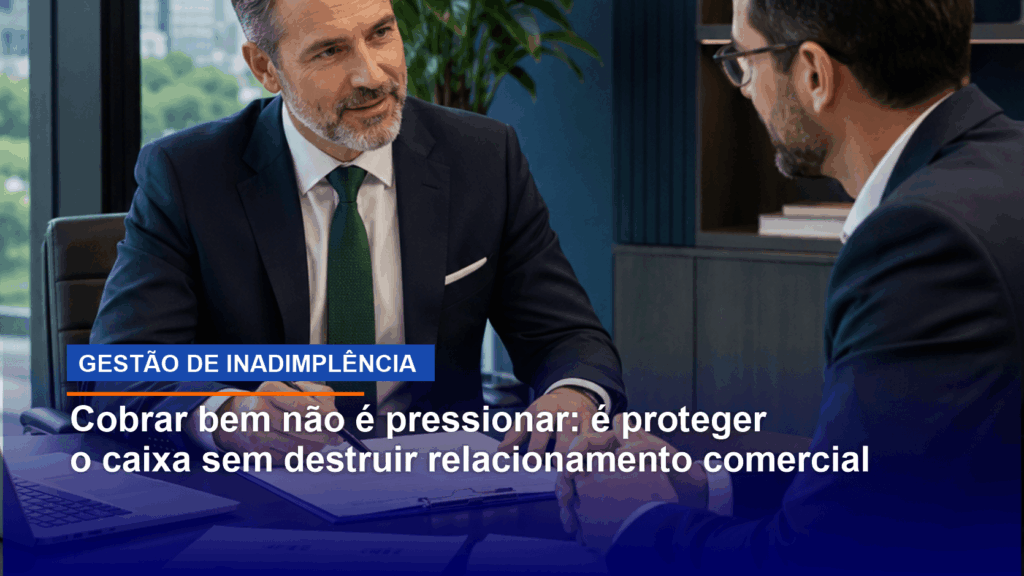 Cobrar bem não é pressionar: é proteger o caixa sem destruir relacionamento comercial